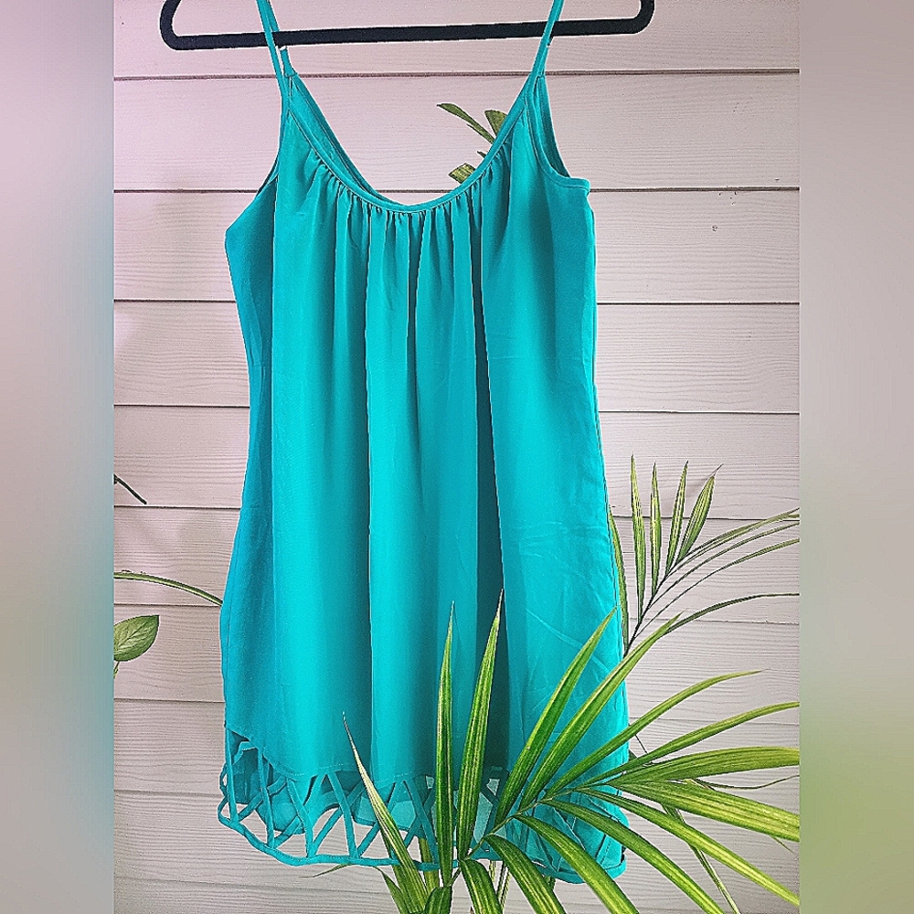 Teal mini cocktail dress